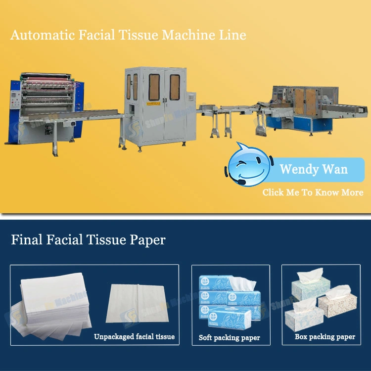 Small Second Semi Automatic Facial Tissue Paper Cutting Packing Machinery of China