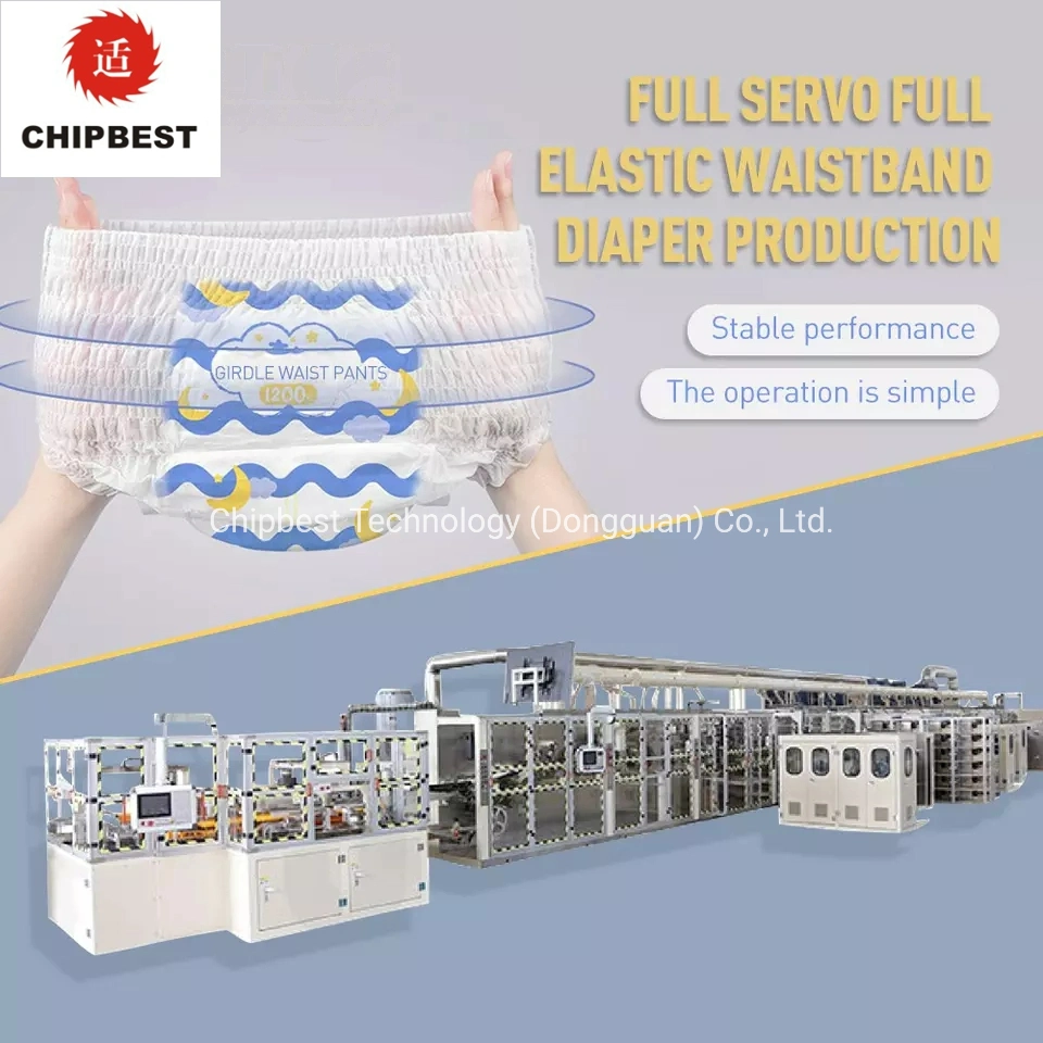 China Made Cheap Price Baby Diaper Adult Diaper Elastic Waistband Raw Material Baby Pull up Pant Making Machine