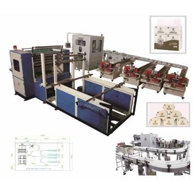 Linea di produzione di macchine per carta velina con piega a V a 5 linee